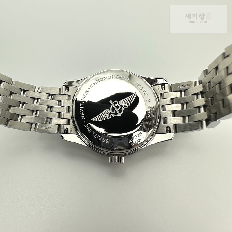 Breitling TF공장 브라이틀링 내비타이머 38 블루다이얼 브레이슬릿 Navitimer 38 Date SS TF 1:1 Best Edition Blue Dial on SS Bracelet A2824 시계 10번 이미지
