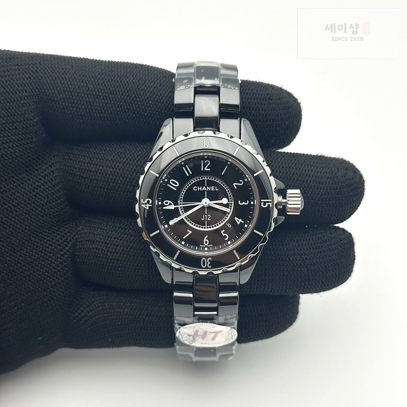 C H A N E L HT공장 샤넬 J12 블랙세라믹 33mm 여성용 세라믹브레이슬릿 솔리드백 XHANEL J-12 Ladies 33mm CER/CER Blk/Num EAST Swiss Qtz KOR EAST공장 시계 1번 이미지