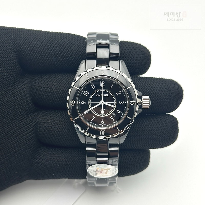 C H A N E L HT공장 샤넬 J12 블랙세라믹 33mm 여성용 세라믹브레이슬릿 솔리드백 XHANEL J-12 Ladies 33mm CER/CER Blk/Num EAST Swiss Qtz KOR EAST공장 시계 2번 이미지