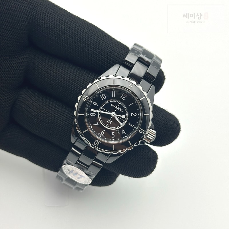 C H A N E L HT공장 샤넬 J12 블랙세라믹 33mm 여성용 세라믹브레이슬릿 솔리드백 XHANEL J-12 Ladies 33mm CER/CER Blk/Num EAST Swiss Qtz KOR EAST공장 시계 5번 이미지