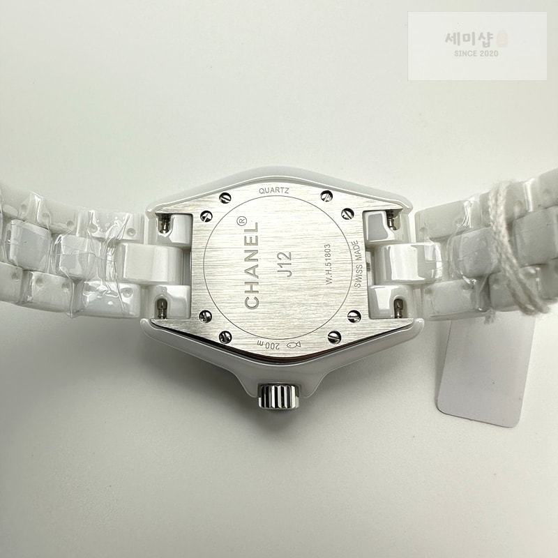 C H A N E L HT공장 샤넬 J12 화이트세라믹 33mm 여성용 세라믹브레이슬릿 솔리드백 J12 Ladies 33mm CER/CER Wht/Num EAST Swiss Qtz KOR EAST공장 시계 10번 이미지