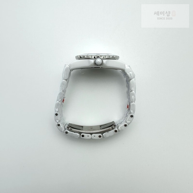 C H A N E L XF공장 샤넬 J12 화이트다이얼 8P다이아몬드인덱스 33mm 여성용 J-12 Ladies 33mm CER/CER Wht/Num/Dia XF Sw Qtz 시계 9번 이미지