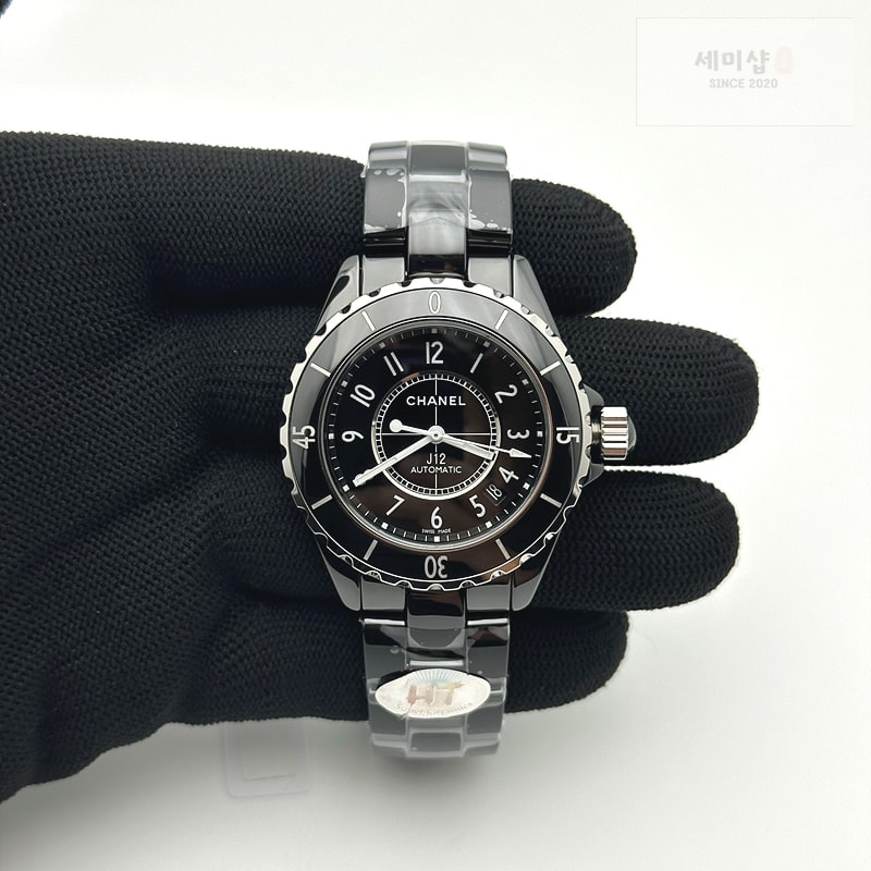 C H A N E L HT공장 샤넬 J12 블랙세라믹 38mm 남성용 세라믹브레이슬릿 솔리드백 XHANEL J-12 38mm Blk CER/CER Blk/Num EAST A2892 KOR EAST공장 시계 2번 이미지