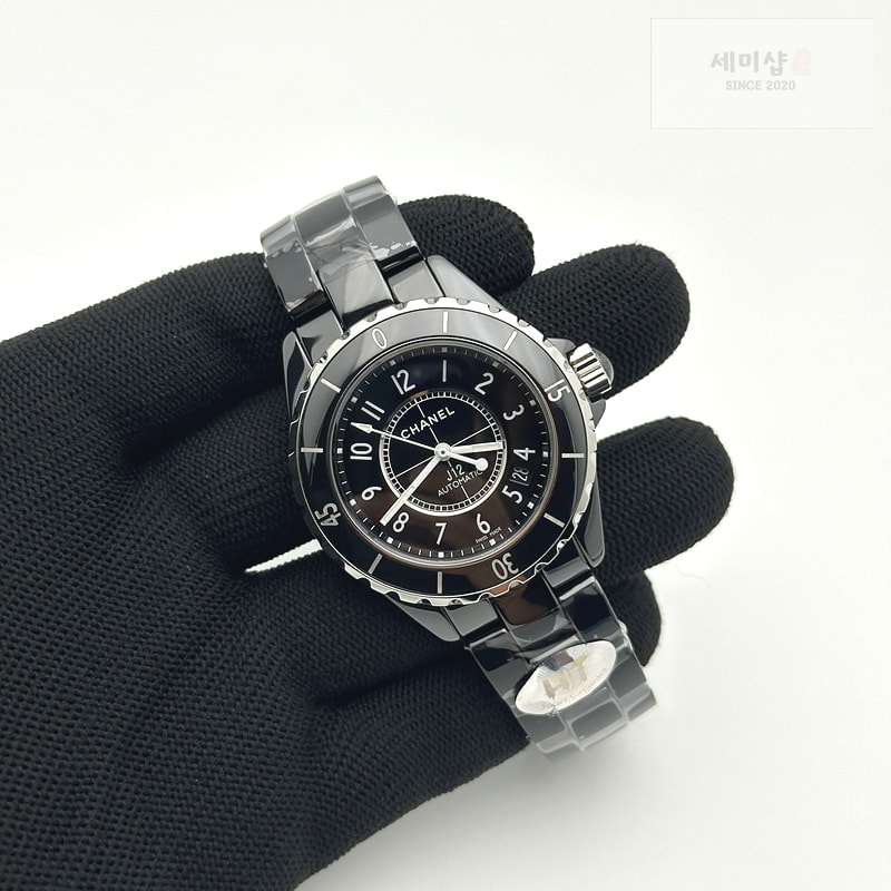 C H A N E L HT공장 샤넬 J12 블랙세라믹 38mm 남성용 세라믹브레이슬릿 솔리드백 XHANEL J-12 38mm Blk CER/CER Blk/Num EAST A2892 KOR EAST공장 시계 4번 이미지