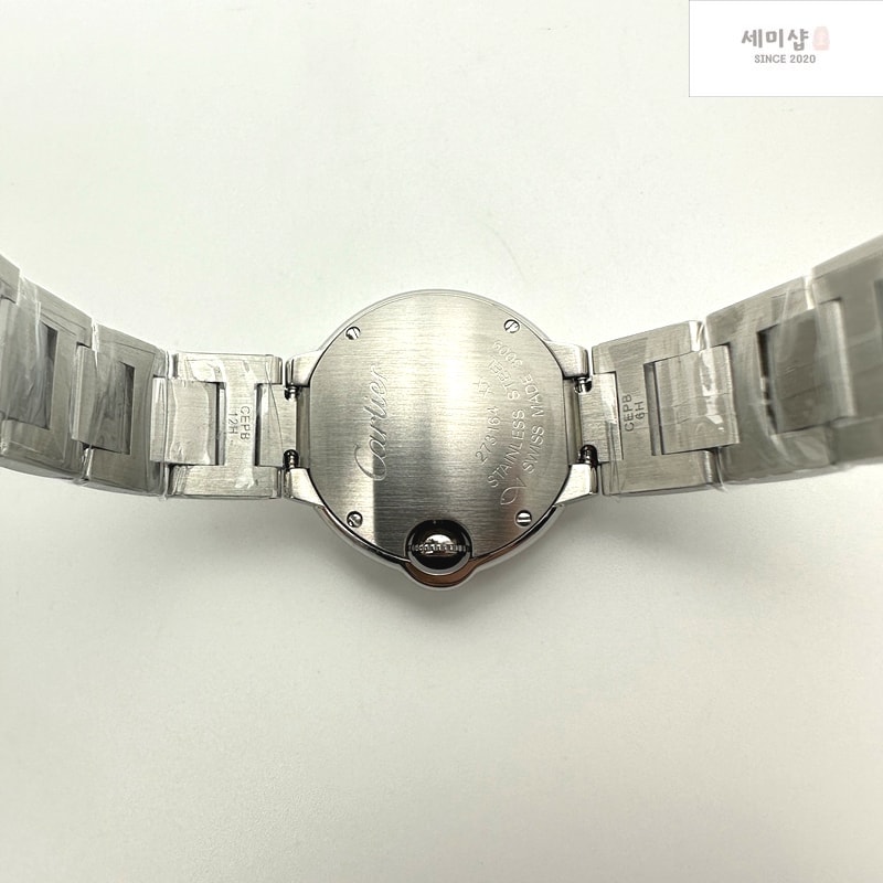 Cartier AF공장 까르띠에 발롱블루 28MM 스틸 화이트다이얼 브레이슬릿 Ballon Bleu 28mm SS White Dial on SS Bracelet Ronda Quartz 시계 10번 이미지