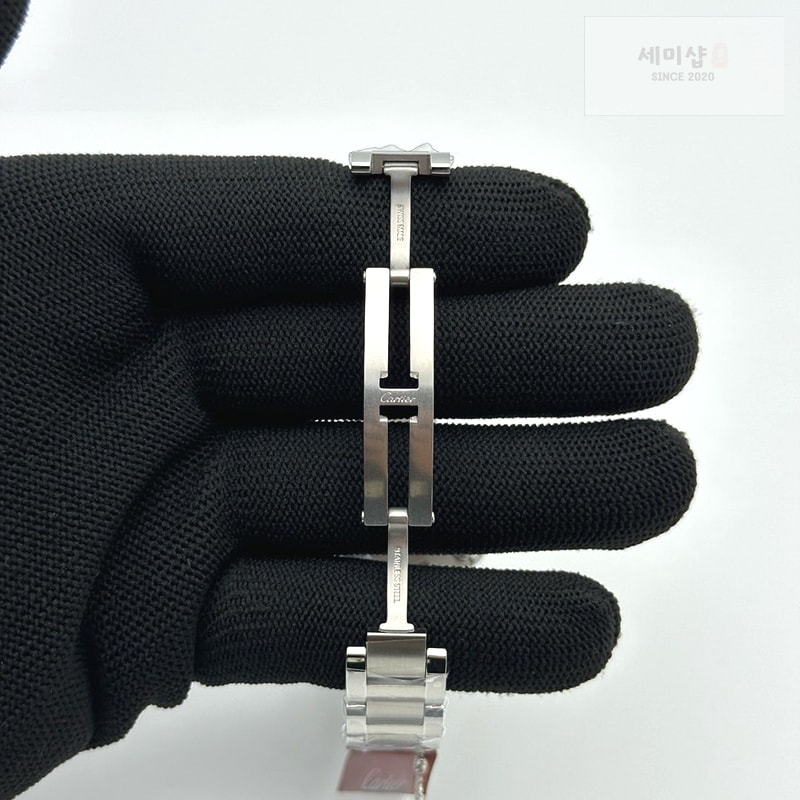 Cartier 3K공장 까르띠에 발롱블루 33 오토메틱 스틸 화이트다이얼 가죽스트랩 Ballon Bleu 33mm SS 3KF 1:1 Best Edition White Dial on Black Leather Strap A076 시계 7번 이미지