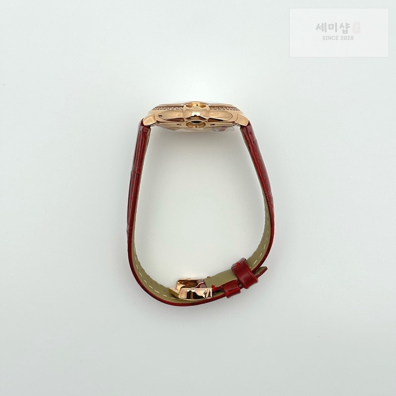 Cartier AF공장 까르띠에 발롱블루 33mm 로즈골드금통 다이아케이스 실버다이얼 레드가죽스트랩 Ballon Bleu 33mm RG AF 1:1 Best Edition Silver Dial Diamonds Bezel on Red Leather Strap SEIKO NH05A 시계 7번 이미지