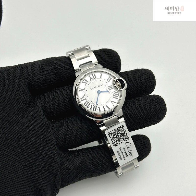 Cartier AF공장 까르띠에 발롱블루 33MM 스틸 핑크다이얼 브레이슬릿 BALLON BLEU 33MM SS PINK TEXTURED DIAL ON SS BRACELET CAL.076 시계 2번 이미지
