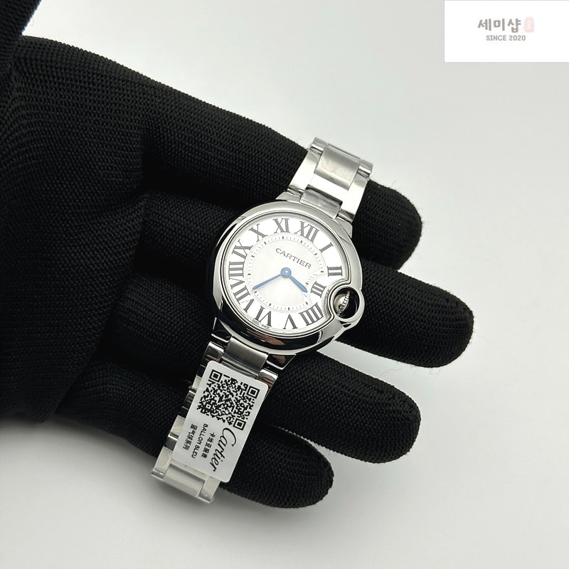 Cartier AF공장 까르띠에 발롱블루 33MM 스틸 핑크다이얼 브레이슬릿 BALLON BLEU 33MM SS PINK TEXTURED DIAL ON SS BRACELET CAL.076 시계 3번 이미지