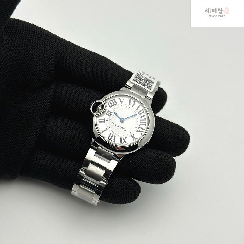 Cartier AF공장 까르띠에 발롱블루 33MM 스틸 핑크다이얼 브레이슬릿 BALLON BLEU 33MM SS PINK TEXTURED DIAL ON SS BRACELET CAL.076 시계 5번 이미지