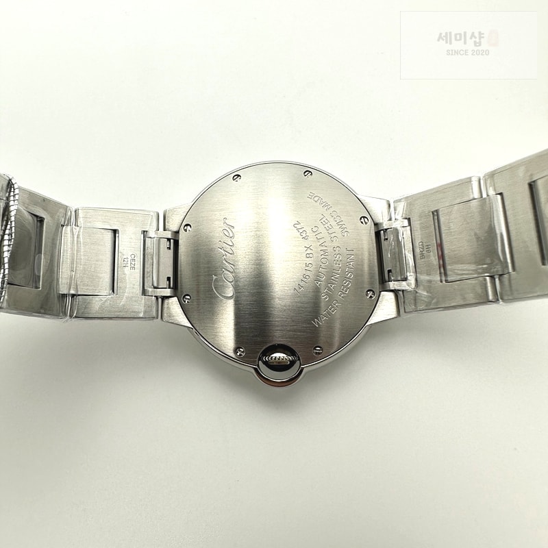 Cartier 3K공장 까르띠에 발롱블루 36 오토메틱 스틸 화이트다이얼 가죽스트랩 Ballon Bleu 36mm SS 3KF 1:1 Best Edition White Dial on Black Leather Strap A076 시계 10번 이미지