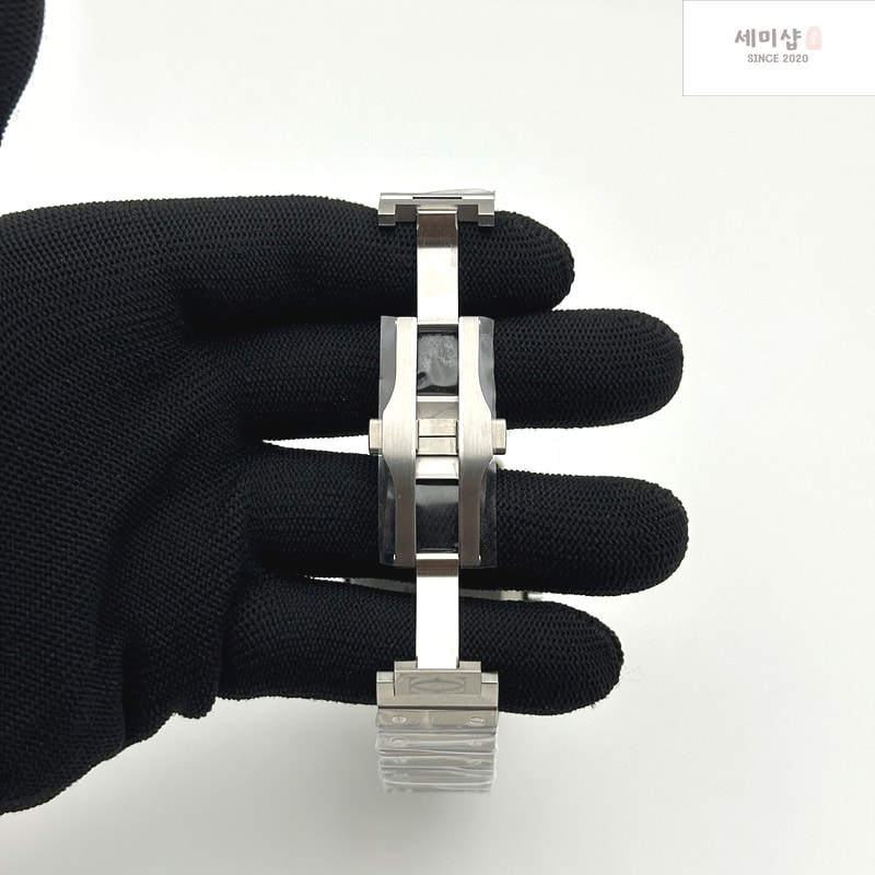 Cartier BV공장 까르띠에 산토스 40MM 라지 스마트링크브레이슬릿 Santos de Cartier 40mm White Dial on SS SmartLinks Bracelet MIYOTA 9019 시계 7번 이미지