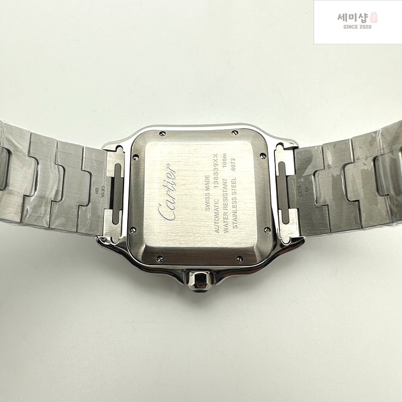 Cartier BV공장 까르띠에 산토스 40MM 라지 스마트링크브레이슬릿 Santos de Cartier 40mm White Dial on SS SmartLinks Bracelet MIYOTA 9019 시계 10번 이미지
