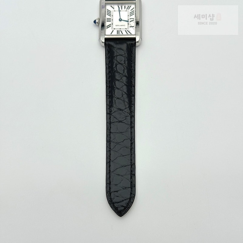 Cartier AF공장 까르띠에 탱크솔로 24MM 스틸 화이트다이얼 블랙크로커다일스트랩 시계 8번 이미지