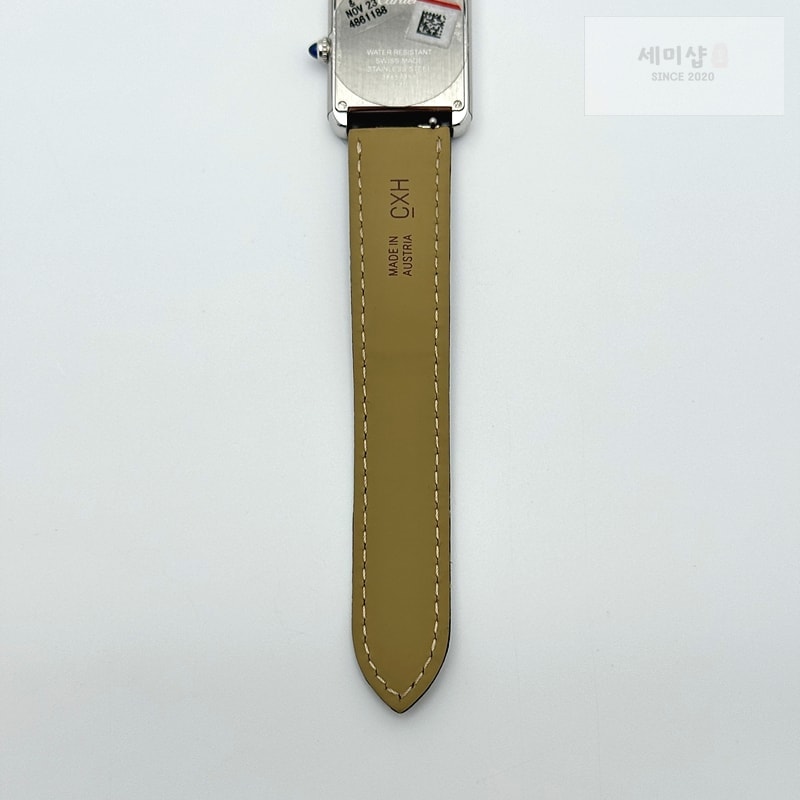 Cartier AF공장 까르띠에 탱크솔로 24MM 스틸 화이트다이얼 블랙크로커다일스트랩 시계 10번 이미지