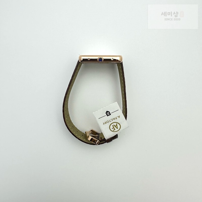 Cartier AF공장 까르띠에 탱크솔로 27 라지 다이아베젤 로즈골드금장 화이트다이얼 가죽스트랩 TANK SOLO LADIES 27MM DIA BEZEL RG WHITE DIAL ON BROWN LEATHER STRAP RONDA QUARTZ 시계 7번 이미지