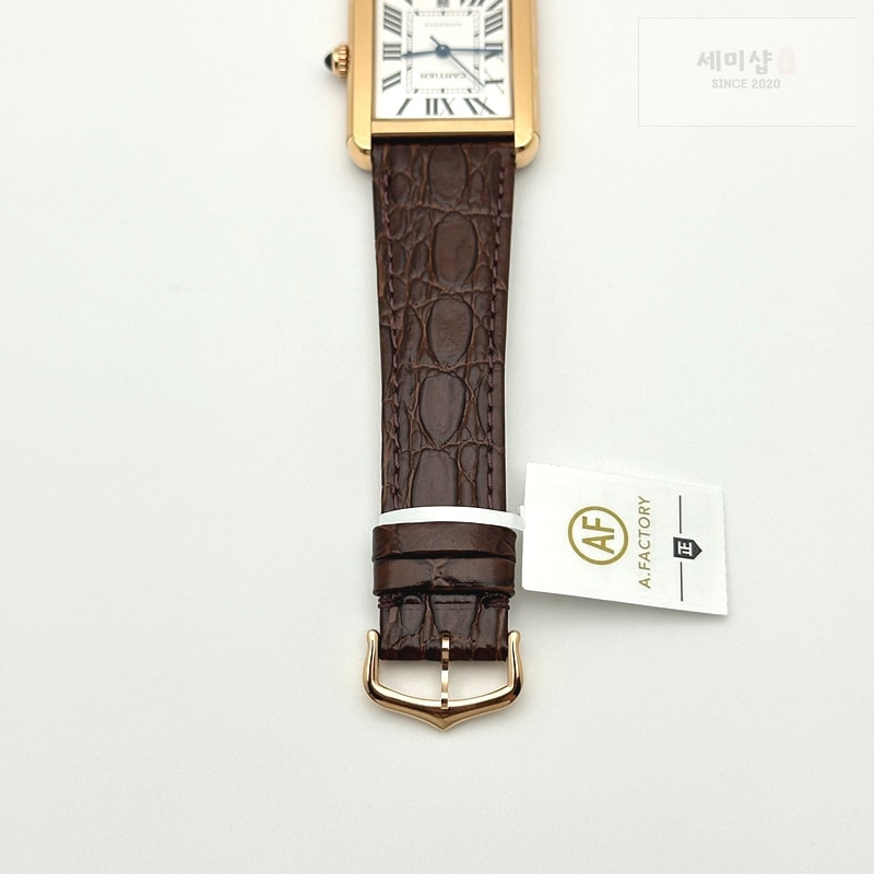 Cartier AF공장 까르띠에 탱크솔로 31mm 로즈골드 화이트다이얼 브라운 악어가죽스트랩 시계 8번 이미지