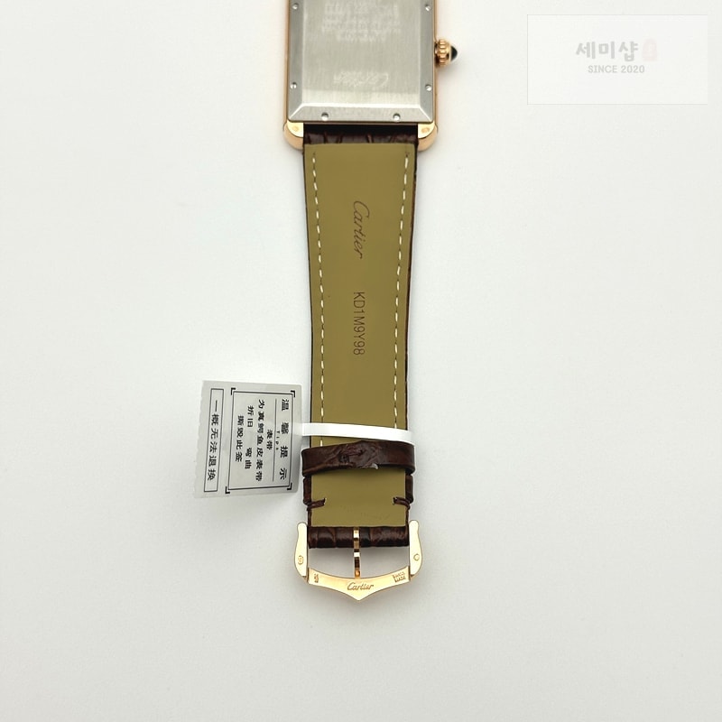 Cartier AF공장 까르띠에 탱크솔로 31mm 로즈골드 화이트다이얼 브라운 악어가죽스트랩 시계 9번 이미지