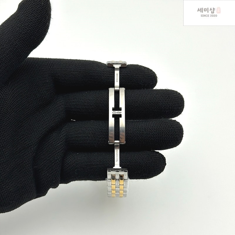 Cartier BV공장 까르띠에 팬더 22 옐로우골드콤비 화이트다이얼 브레이슬릿 Panthère 22mm BVF 1:1 Best Edition SS/YG White Dial on SS/YG Bracelet Ronda Quartz 시계 7번 이미지