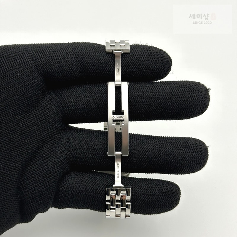 Cartier K11공장 까르띠에 팬더 레이디즈 22 스틸 화이트다이얼 브레이슬릿 Panthère Secrete Ladies 22mm SS White Dial on SS Bracelet Ronda Quartz 시계 7번 이미지