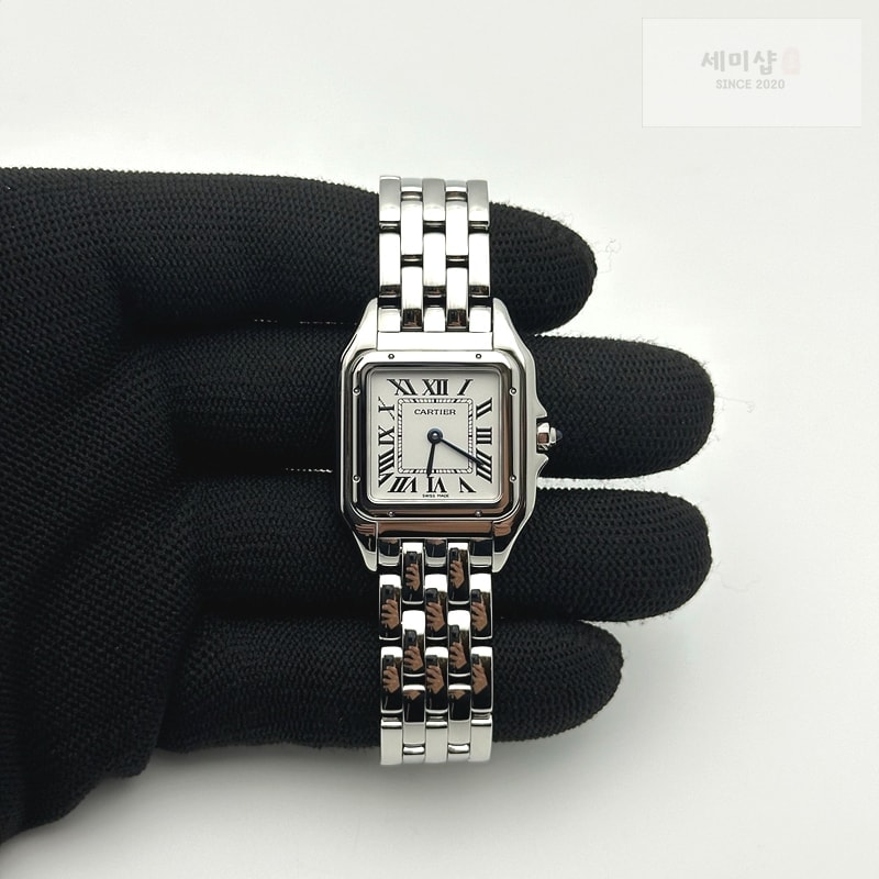 Cartier BV공장 까르띠에 팬더 27 스틸 다이아몬드베젤 화이트다이얼 브레이슬릿 Panthère 27mm BVF 1:1 Best Edition SS White Dial Diamonds Bezel on SS Bracelet Ronda Quartz 시계 1번 이미지