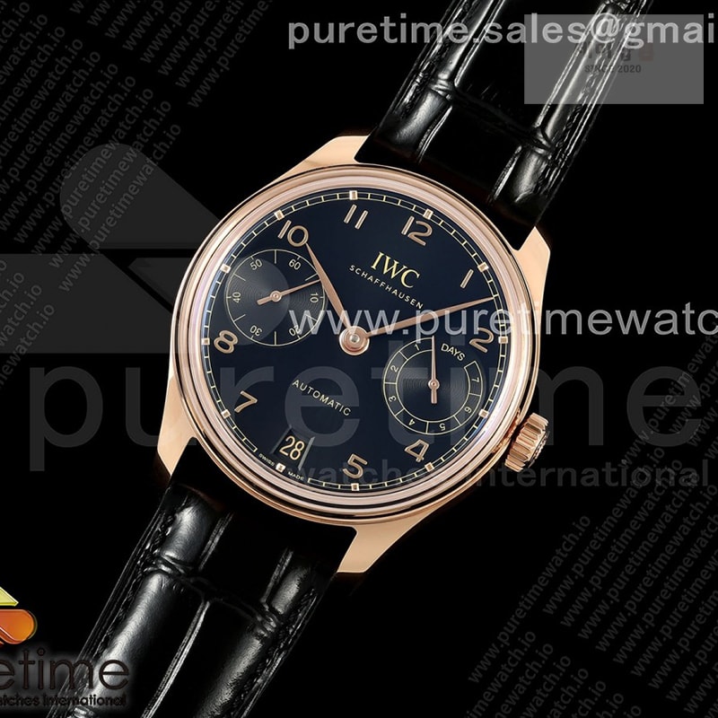 I W C APS공장 IWC 포르투기저 오토메틱 로즈골드금통 블랙다이얼 블랙가죽스트랩 Portugieser Automatic 42mm RG APSF 1_1 Best Edition Black Dial on Black Leather Strap A52010 시계 2번 이미지