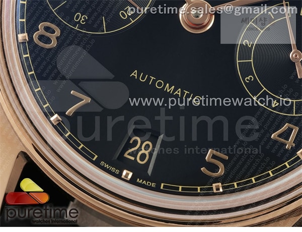 I W C APS공장 IWC 포르투기저 오토메틱 로즈골드금통 블랙다이얼 블랙가죽스트랩 Portugieser Automatic 42mm RG APSF 1_1 Best Edition Black Dial on Black Leather Strap A52010 시계 5번 이미지