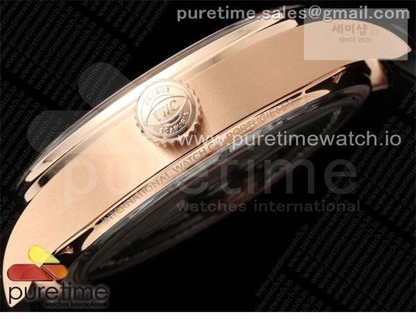 I W C APS공장 IWC 포르투기저 오토메틱 로즈골드금통 블랙다이얼 블랙가죽스트랩 Portugieser Automatic 42mm RG APSF 1_1 Best Edition Black Dial on Black Leather Strap A52010 시계 12번 이미지
