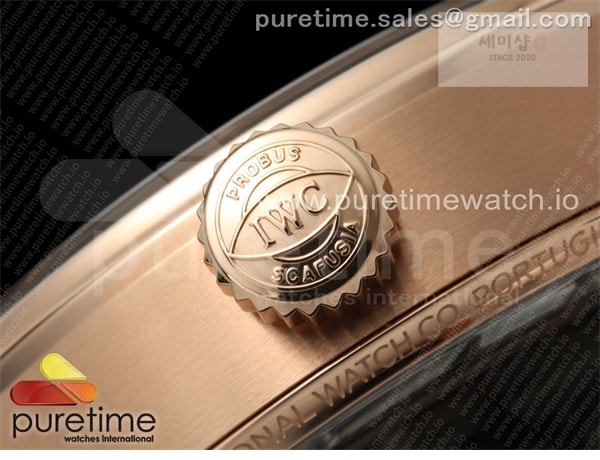 I W C APS공장 IWC 포르투기저 오토메틱 로즈골드금통 블랙다이얼 블랙가죽스트랩 Portugieser Automatic 42mm RG APSF 1_1 Best Edition Black Dial on Black Leather Strap A52010 시계 9번 이미지