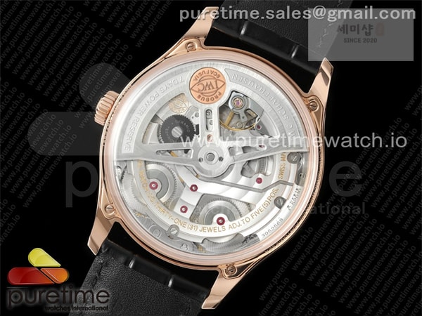 I W C APS공장 IWC 포르투기저 오토메틱 로즈골드금통 블랙다이얼 블랙가죽스트랩 Portugieser Automatic 42mm RG APSF 1_1 Best Edition Black Dial on Black Leather Strap A52010 시계 15번 이미지