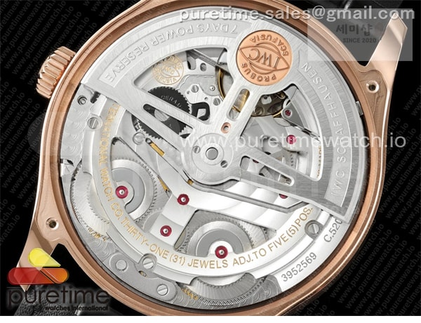 I W C APS공장 IWC 포르투기저 오토메틱 로즈골드금통 블랙다이얼 블랙가죽스트랩 Portugieser Automatic 42mm RG APSF 1_1 Best Edition Black Dial on Black Leather Strap A52010 시계 3번 이미지