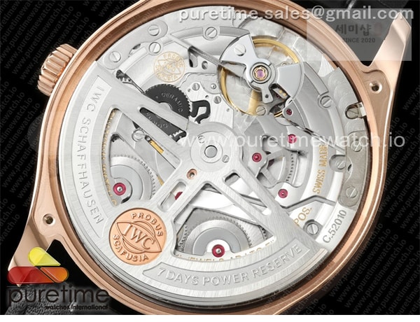 I W C APS공장 IWC 포르투기저 오토메틱 로즈골드금통 블랙다이얼 블랙가죽스트랩 Portugieser Automatic 42mm RG APSF 1_1 Best Edition Black Dial on Black Leather Strap A52010 시계 16번 이미지