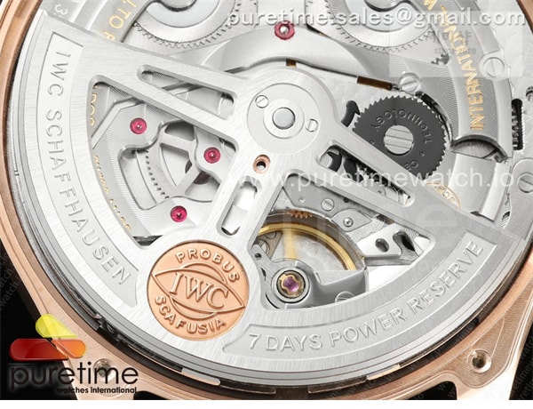 I W C APS공장 IWC 포르투기저 오토메틱 로즈골드금통 블랙다이얼 블랙가죽스트랩 Portugieser Automatic 42mm RG APSF 1_1 Best Edition Black Dial on Black Leather Strap A52010 시계 18번 이미지