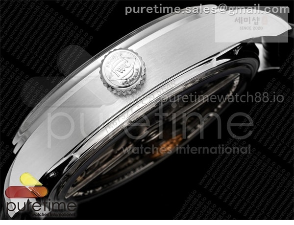 I W C APS공장 IWC 포르투기저 오토메틱 스틸 로즈골드다이얼 블랙가죽스트랩 Portugieser Automatic 42mm SS APSF 1_1 Best Edition RG Dial on Black Leather Strap A52011 시계 1번 이미지
