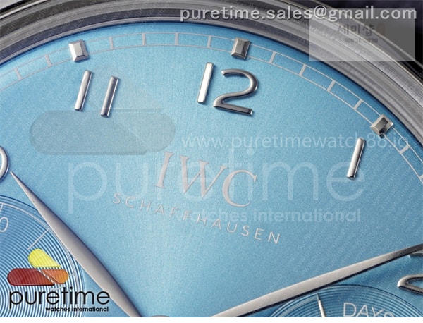 I W C APS공장 IWC 포르투기저 오토메틱 스틸 아이스블루다이얼 퍼플가죽스트랩 Portugieser Automatic 42mm SS APSF 1_1 Best Edition Ice Blue Dial on Purple Leather Strap A52011 시계 25번 이미지