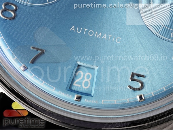 I W C APS공장 IWC 포르투기저 오토메틱 스틸 아이스블루다이얼 퍼플가죽스트랩 Portugieser Automatic 42mm SS APSF 1_1 Best Edition Ice Blue Dial on Purple Leather Strap A52011 시계 5번 이미지