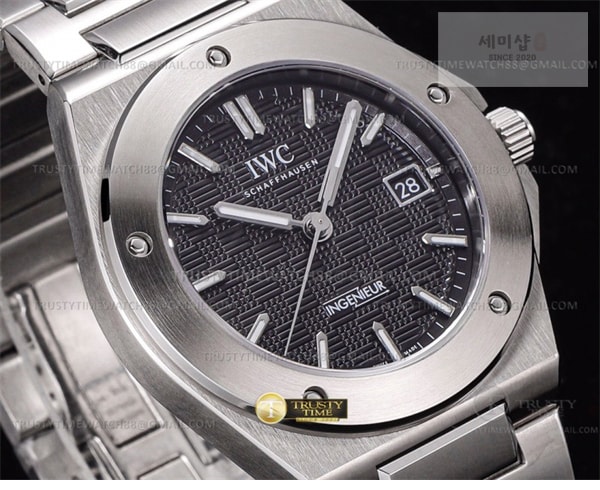 I W C GH공장 IWC 인제니어 블랙다이얼 브레이슬릿 IWC0555B – Ingenieur Auto SS_SS Black GHF MY9015 시계 9번 이미지