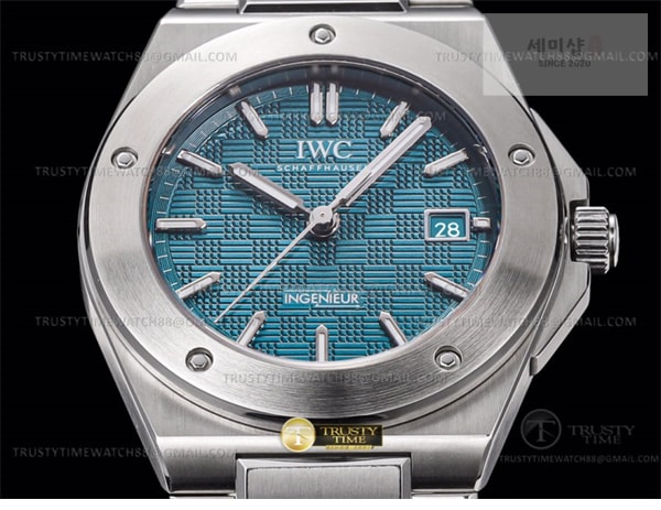 I W C GH공장 IWC 인제니어 아쿠아다이얼 브레이슬릿 IWC0555D – Ingenieur Auto SS_SS A-Grn GHF MY9015 그린 블루 시계 8번 이미지