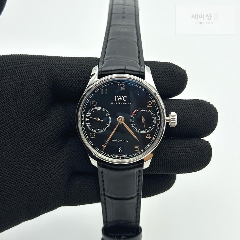 I W C ZF공장 V5 IWC 포르투기저500703 세븐데이즈 부엉이 IWC Portuguese 500703 Seven Days 스틸 블랙 시계 1번 이미지