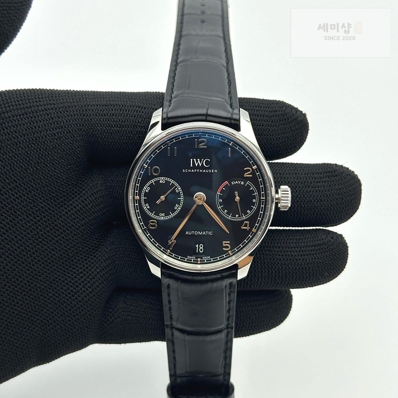 I W C ZF공장 V5 IWC 포르투기저500703 세븐데이즈 부엉이 IWC Portuguese 500703 Seven Days 스틸 블랙 시계 2번 이미지