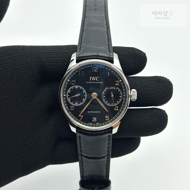 I W C ZF공장 V5 IWC 포르투기저500703 세븐데이즈 부엉이 IWC Portuguese 500703 Seven Days 스틸 블랙 시계 3번 이미지