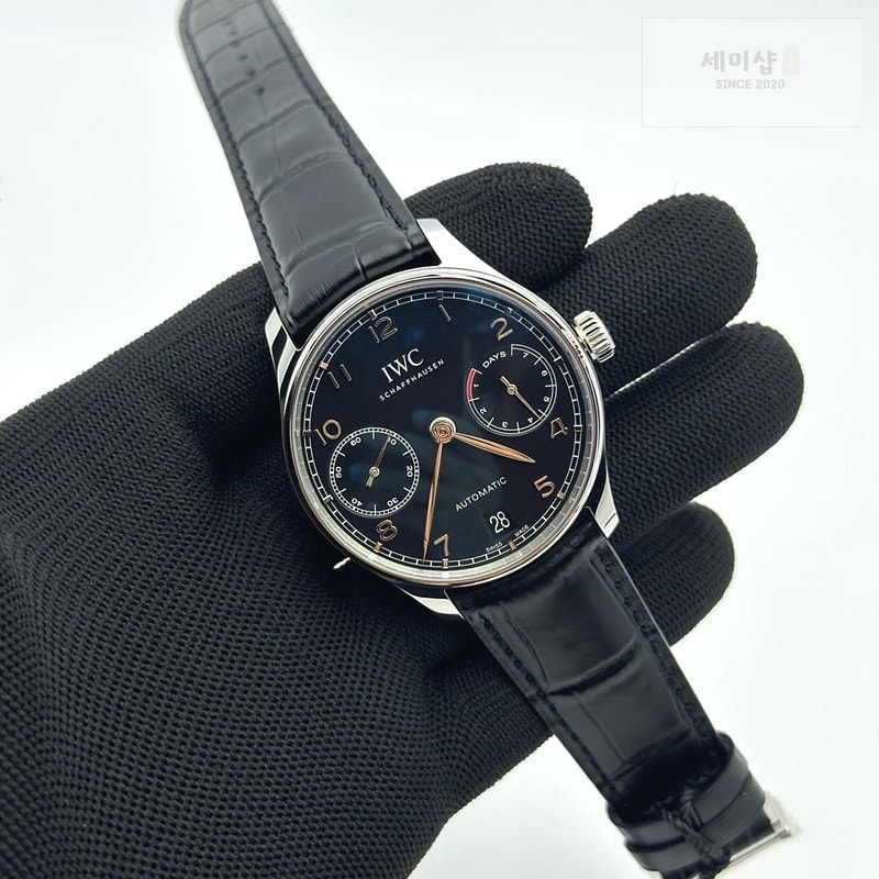 I W C ZF공장 V5 IWC 포르투기저500703 세븐데이즈 부엉이 IWC Portuguese 500703 Seven Days 스틸 블랙 시계 4번 이미지