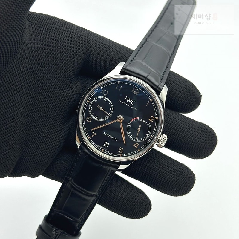 I W C ZF공장 V5 IWC 포르투기저500703 세븐데이즈 부엉이 IWC Portuguese 500703 Seven Days 스틸 블랙 시계 5번 이미지