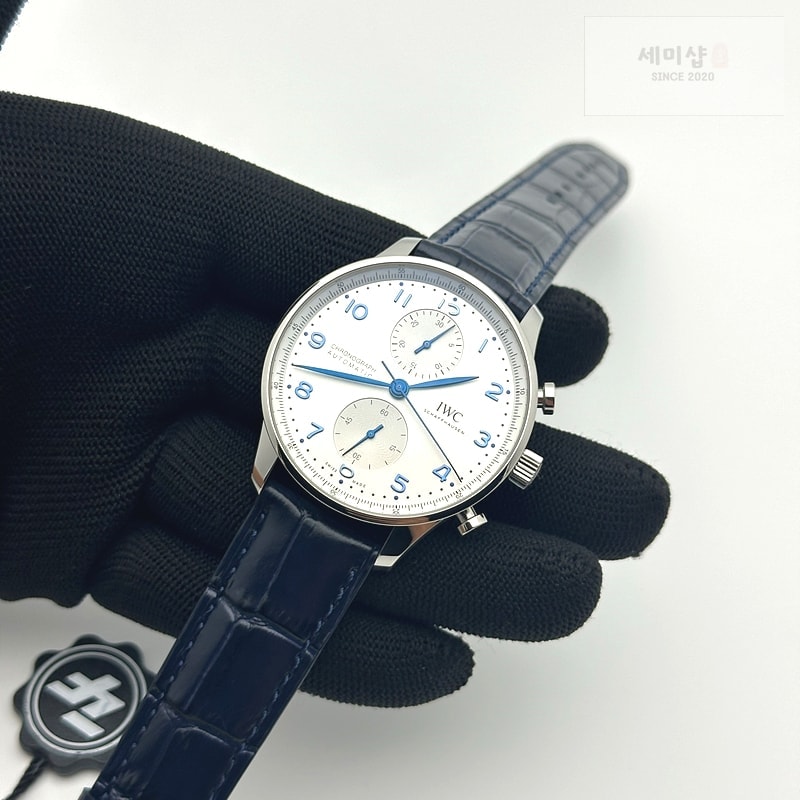 I W C ZF공장 IWC 포르투기저 화이트다이얼 골드핸즈 브라운가죽스트랩 Portuguese IW371604 ZF V3 1:1 Best Edition SS White Dial RG Markers on Brown Leather Strap A96355 시계 2번 이미지