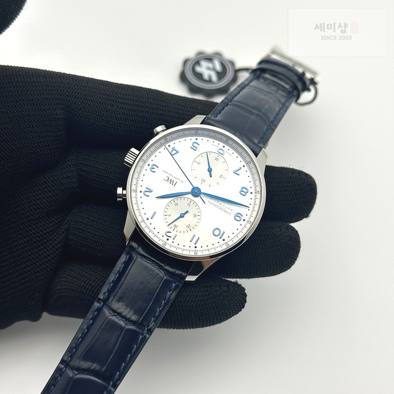 I W C ZF공장 IWC 포르투기저 화이트다이얼 골드핸즈 브라운가죽스트랩 Portuguese IW371604 ZF V3 1:1 Best Edition SS White Dial RG Markers on Brown Leather Strap A96355 시계 4번 이미지