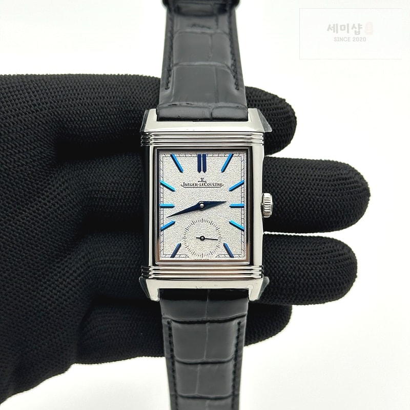 Jaeger Le Coultre MG공장 예거 리베르소 스틸 가죽스트랩 듀오페이스 블랙가죽스트랩 Reverso Tribute Small Seconds SS/LE Silv Wht MGF A854A 시계 1번 이미지