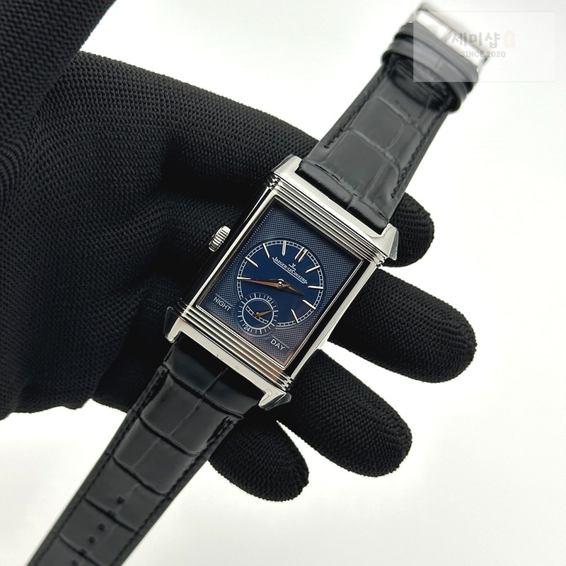 Jaeger Le Coultre MG공장 예거 리베르소 스틸 가죽스트랩 듀오페이스 블랙가죽스트랩 Reverso Tribute Small Seconds SS/LE Silv Wht MGF A854A 시계 8번 이미지