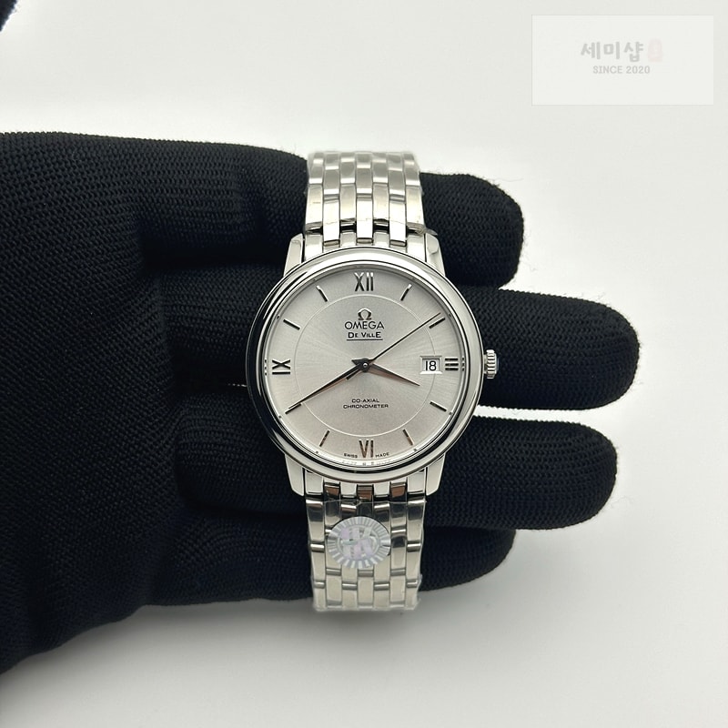 Omega HR공장 오메가 드 빌 36.8 스틸 화이트다이얼 로즈골드인덱스 브레이슬릿 De Ville 36.8mm SS HRF 1:1 Best Edition White Dial RG Marker on SS Bracelet A2824 시계 2번 이미지