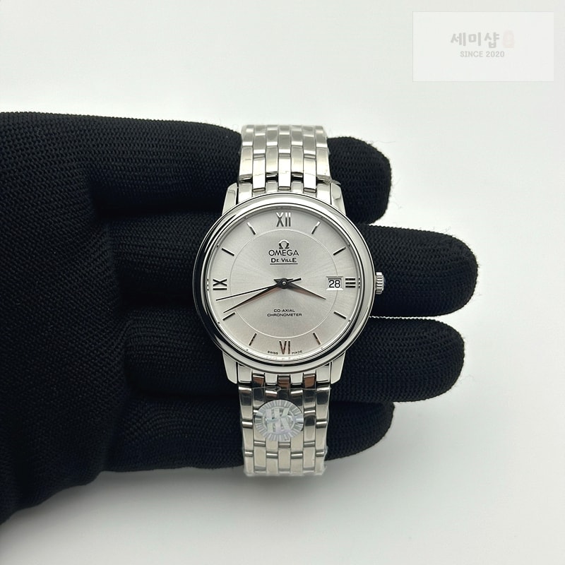 Omega HR공장 오메가 드 빌 36.8 스틸 화이트다이얼 로즈골드인덱스 브레이슬릿 De Ville 36.8mm SS HRF 1:1 Best Edition White Dial RG Marker on SS Bracelet A2824 시계 3번 이미지
