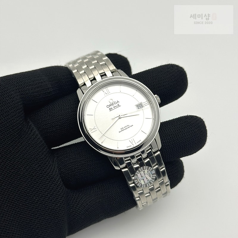 Omega HR공장 오메가 드 빌 36.8 스틸 화이트다이얼 로즈골드인덱스 브레이슬릿 De Ville 36.8mm SS HRF 1:1 Best Edition White Dial RG Marker on SS Bracelet A2824 시계 4번 이미지